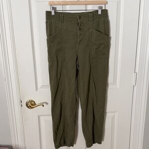 Knox Rose Olive Green Cargo Utility Pants ankle size small